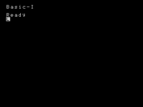 Sord M5 Basic Prompt with Basic I Cartridge